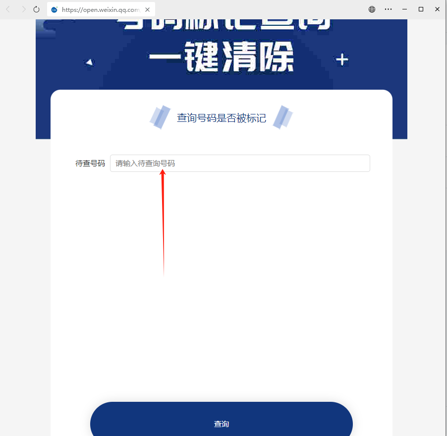输入号码查询